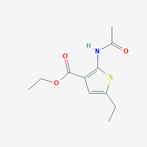 molecular formula C11H15NO3S B186921 ethyl 2-acetamido-5-ethylthiophene-3-carboxylate CAS No. 5150-59-4
