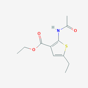 molecular formula C11H15NO3S B186921 Ethyl 2-(acetylamino)-5-ethylthiophene-3-carboxylate CAS No. 5150-59-4