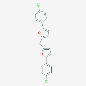molecular formula C21H14Cl2O2 B186930 2-(4-Chlorophenyl)-5-[[5-(4-chlorophenyl)furan-2-yl]methyl]furan CAS No. 62645-46-9