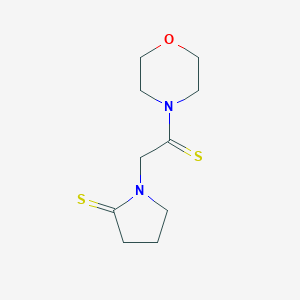 B186932 Morpholine, 4-(1-thioxo-2-(2-thioxo-1-pyrrolidinyl)ethyl)- CAS No. 127040-62-4