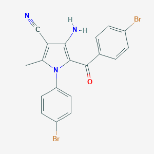 molecular formula C19H13Br2N3O B186934 4-amino-5-(4-bromobenzoyl)-1-(4-bromophenyl)-2-methyl-1H-pyrrole-3-carbonitrile CAS No. 5264-90-4