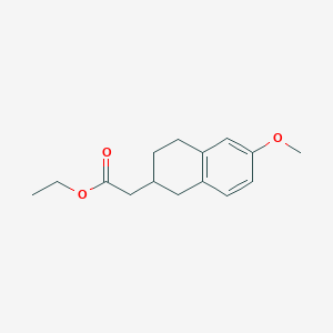 molecular formula C15H20O3 B186938 Ethyl 2-(6-methoxy-1,2,3,4-tetrahydronaphthalen-2-yl)acetate CAS No. 108975-09-3