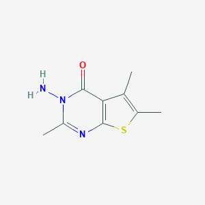 molecular formula C9H11N3OS B186942 3-amino-2,5,6-trimethylthieno[2,3-d]pyrimidin-4(3H)-one CAS No. 80381-63-1