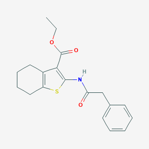molecular formula C19H21NO3S B186943 Ethyl 2-[(phenylacetyl)amino]-4,5,6,7-tetrahydro-1-benzothiophene-3-carboxylate CAS No. 52535-69-0