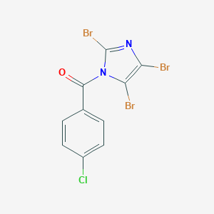 molecular formula C10H4Br3ClN2O B186945 2,4,5-Tribromo-1-(4-chlorobenzoyl)imidazole CAS No. 15287-32-8
