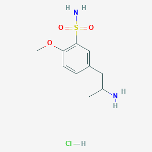 molecular formula C10H17ClN2O3S B018697 3-(4'-Methoxy-3'-sulfonamidophenyl)-2-propylamine, Hydrochloride CAS No. 86225-65-2