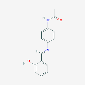 B186991 N-{4-[(2-hydroxybenzylidene)amino]phenyl}acetamide CAS No. 19930-37-1