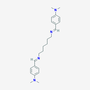 molecular formula C24H34N4 B186993 N,N'-bis{(E)-[4-(dimethylamino)phenyl]methylidene}hexane-1,6-diamine CAS No. 15257-30-4