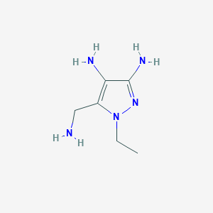 molecular formula C6H13N5 B186999 5-(Aminomethyl)-1-ethyl-1H-pyrazole-3,4-diamine CAS No. 199342-05-7