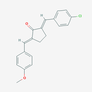 molecular formula C20H17ClO2 B187005 2-(4-Chlorobenzylidene)-5-(4-methoxybenzylidene)cyclopentanone CAS No. 62643-69-0