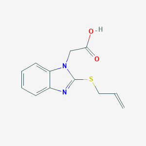 molecular formula C12H12N2O2S B187006 (2-Allylsulfanyl-benzoimidazol-1-yl)-acetic acid CAS No. 312754-94-2