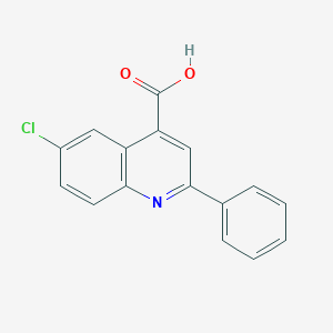 molecular formula C16H10ClNO2 B187007 6-Chloro-2-phenylquinoline-4-carboxylic acid CAS No. 6633-62-1