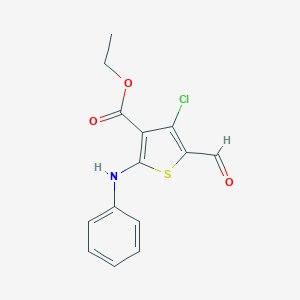 Ethyl 2-anilino-4-chloro-5-formyl-3-thiophenecarboxylate