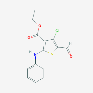 molecular formula C14H12ClNO3S B187024 Ethyl 2-anilino-4-chloro-5-formyl-3-thiophenecarboxylate CAS No. 78267-24-0