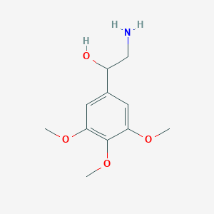 molecular formula C11H17NO4 B187037 2-Amino-1-(3,4,5-trimethoxyphenyl)ethanol CAS No. 13079-18-0