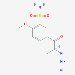 molecular formula C10H12N4O4S B018704 2-Azido-1-(4'-methoxy-3'-sulfonamidophenyl)-1-propanone CAS No. 1189968-86-2