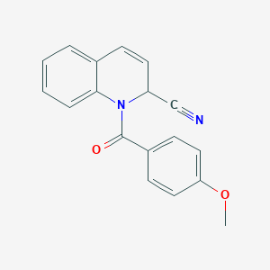 molecular formula C18H14N2O2 B187048 1-(4-甲氧基苯甲酰)-1,2-二氢喹啉-2-腈 CAS No. 70391-31-0