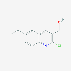 molecular formula C12H12ClNO B187057 2-Chloro-6-ethylquinoline-3-methanol CAS No. 333408-38-1