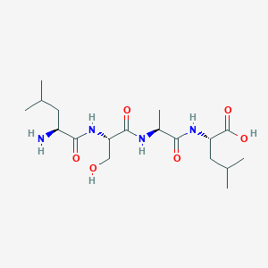 molecular formula C18H34N4O6 B187063 L-Leucine, L-leucyl-L-seryl-L-alanyl- CAS No. 169249-03-0