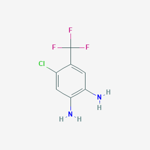 molecular formula C7H6ClF3N2 B187074 4-Chloro-5-(trifluoromethyl)benzene-1,2-diamine CAS No. 157590-59-5