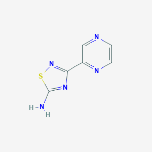 molecular formula C6H5N5S B187078 3-(Pyrazin-2-yl)-1,2,4-thiadiazol-5-amine CAS No. 138588-23-5