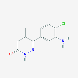 molecular formula C11H12ClN3O B187087 6-(3-Amino-4-chlorophenyl)-5-methyl-4,5-dihydropyridazin-3(2H)-one CAS No. 124939-47-5