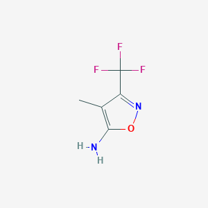 molecular formula C5H5F3N2O B018709 4-Methyl-3-(trifluoromethyl)isoxazol-5-amine CAS No. 110234-58-7