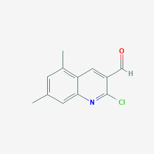 molecular formula C12H10ClNO B187092 2-chloro-5,7-dimethylquinoline-3-carbaldehyde CAS No. 482639-32-7