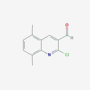 molecular formula C12H10ClNO B187093 2-Chloro-5,8-dimethylquinoline-3-carbaldehyde CAS No. 323196-71-0