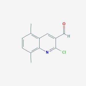 molecular formula C12H10ClNO B187093 2-Chloro-5,8-dimethylquinoline-3-carboxaldehyde CAS No. 323196-71-0