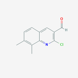 molecular formula C12H10ClNO B187095 2-Chloro-7,8-dimethylquinoline-3-carbaldehyde CAS No. 323196-70-9