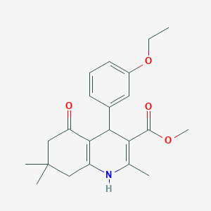 molecular formula C22H27NO4 B187097 Methyl 4-(3-ethoxyphenyl)-2,7,7-trimethyl-5-oxo-1,4,6,8-tetrahydroquinoline-3-carboxylate CAS No. 5803-98-5