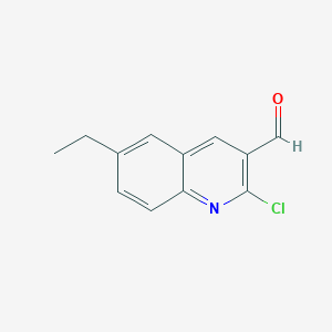 molecular formula C12H10ClNO B187103 2-Chloro-6-ethylquinoline-3-carbaldehyde CAS No. 436088-07-2