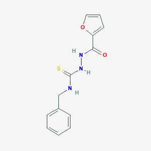 2-Furancarboxylic acid, 2-(((phenylmethyl)amino)thioxomethyl)hydrazide