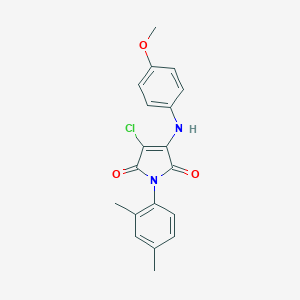 3-chloro-1-(2,4-dimethylphenyl)-4-(4-methoxyanilino)-1H-pyrrole-2,5-dione