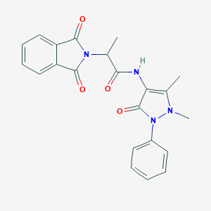 molecular formula C22H20N4O4 B187128 N-(1,5-dimethyl-3-oxo-2-phenylpyrazol-4-yl)-2-(1,3-dioxoisoindol-2-yl)propanamide CAS No. 81217-02-9