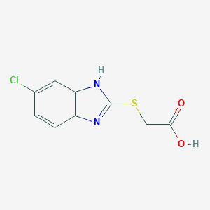 molecular formula C9H7ClN2O2S B187132 [(5-chloro-1H-benzimidazol-2-yl)sulfanyl]acetic acid CAS No. 5450-31-7