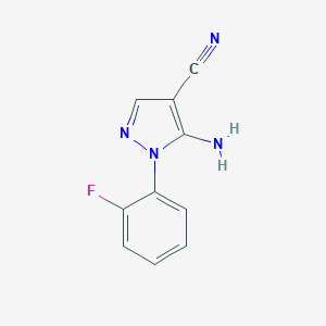 molecular formula C10H7FN4 B187137 5-氨基-1-(2-氟苯基)-1H-吡唑-4-碳腈 CAS No. 135108-48-4