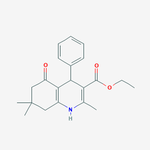 molecular formula C21H25NO3 B187171 Ethyl 2,7,7-trimethyl-5-oxo-4-phenyl-1,4,5,6,7,8-hexahydroquinoline-3-carboxylate CAS No. 13337-64-9