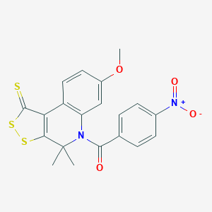 (7-Methoxy-4,4-dimethyl-1-sulfanylidenedithiolo[3,4-c]quinolin-5-yl)-(4-nitrophenyl)methanone
