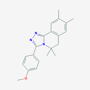 molecular formula C21H23N3O B187194 3-(4-Methoxyphenyl)-5,5,8,9-tetramethyl-5,6-dihydro[1,2,4]triazolo[3,4-a]isoquinoline CAS No. 5537-35-9
