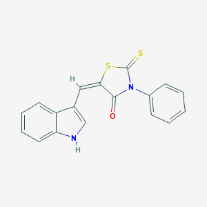 (5E)-5-(1H-indol-3-ylmethylidene)-3-phenyl-2-sulfanylidene-1,3-thiazolidin-4-one