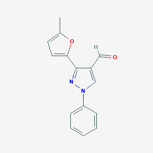 molecular formula C15H12N2O2 B187235 3-(5-methylfuran-2-yl)-1-phenyl-1H-pyrazole-4-carbaldehyde CAS No. 210825-08-4