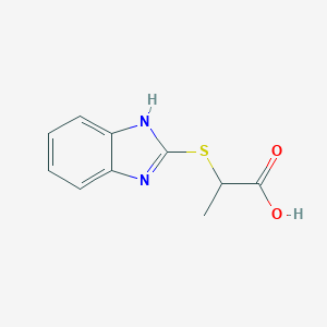 molecular formula C10H10N2O2S B187240 2-(1H-Benzimidazol-2-ylsulfanyl)propanoic acid CAS No. 21547-70-6