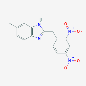 molecular formula C15H12N4O4 B187247 2-[(2,4-dinitrophenyl)methyl]-6-methyl-1H-benzimidazole CAS No. 60059-87-2