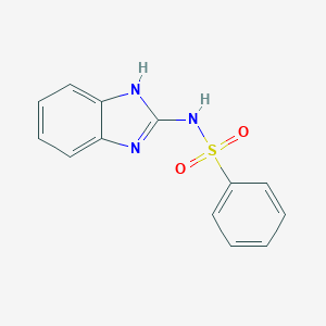 molecular formula C13H11N3O2S B187260 N-(1H-benzo[d]imidazol-2-yl)benzenesulfonamide CAS No. 13068-57-0