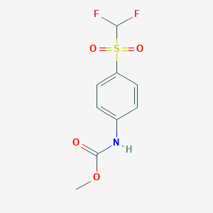molecular formula C9H9F2NO4S B187265 methyl N-[4-(difluoromethylsulfonyl)phenyl]carbamate CAS No. 5571-32-4