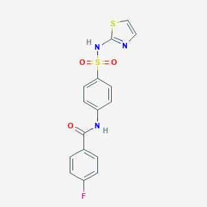 molecular formula C16H12FN3O3S2 B187273 4-fluoro-N-[4-(1,3-thiazol-2-ylsulfamoyl)phenyl]benzamide CAS No. 5565-07-1