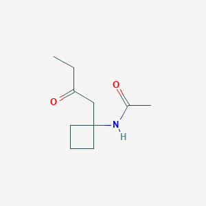 molecular formula C10H17NO2 B187282 Acetamide, N-[1-(2-oxobutyl)cyclobutyl]- CAS No. 114645-49-7