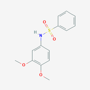 molecular formula C14H15NO4S B187317 N-(3,4-dimethoxyphenyl)benzenesulfonamide CAS No. 62035-67-0